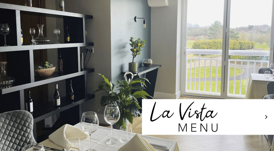 La Vista restaurant menu at The Vale Golf and Country Club 